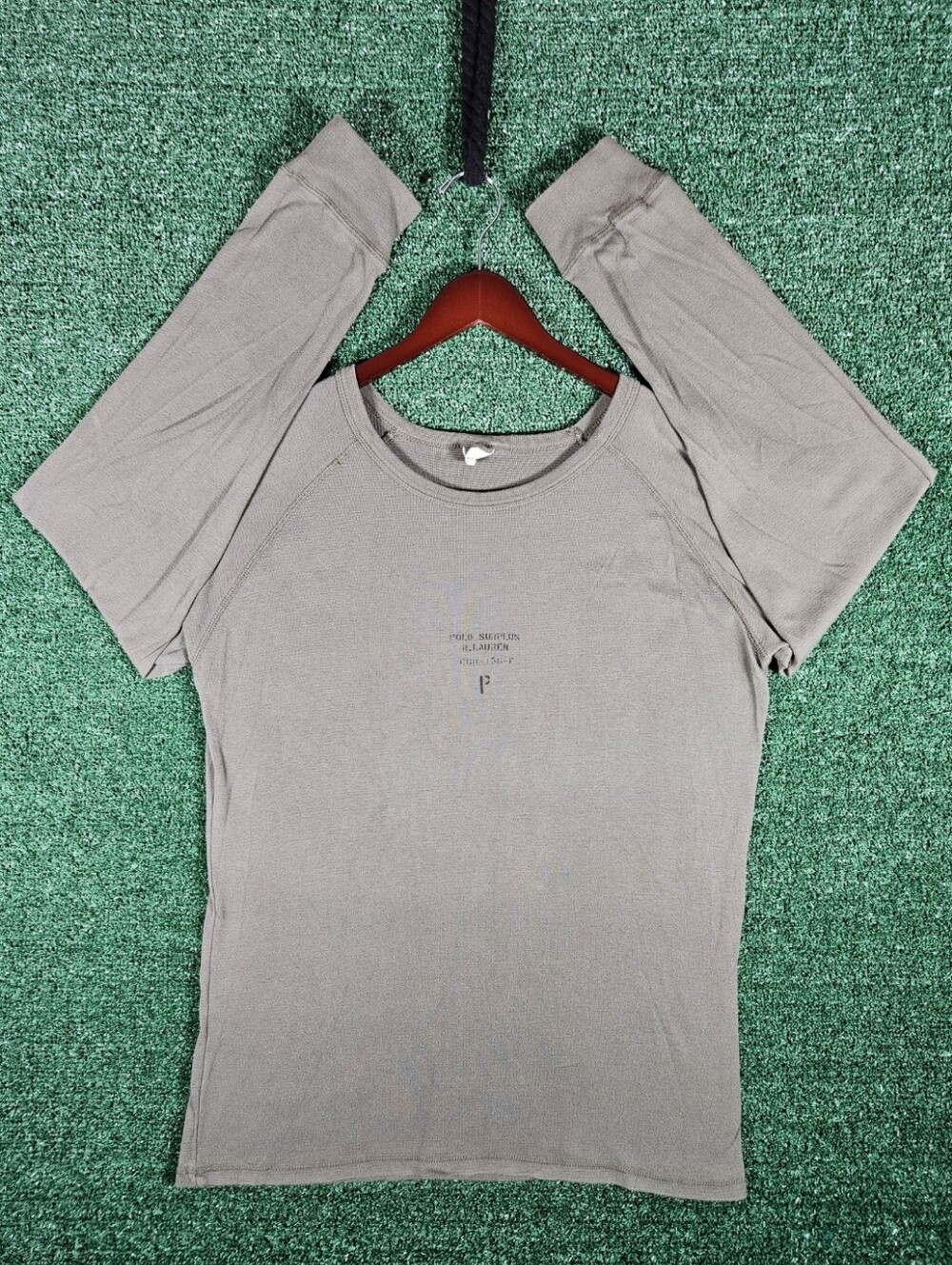 Vintage Polo Ralph Lauren Military Surplus Style Thermal Limg-Sleeve Shirt / M